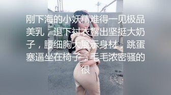 刚下海的小妖精难得一见极品美乳，退下衬衣露出坚挺大奶子，腰细胸大展示身材，跳蛋塞逼坐在椅子，毛毛浓密骚的很