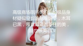 高级商场厕所偷拍到的极品身材疑似空姐的制服妹子，木耳已黑，带着口罩遮不住的美，腿也很美 (3)