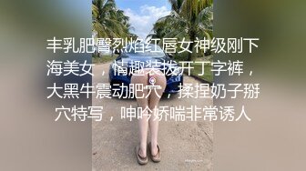 丰乳肥臀烈焰红唇女神级刚下海美女，情趣装拨开丁字裤，大黑牛震动肥穴，揉捏奶子掰穴特写，呻吟娇喘非常诱人