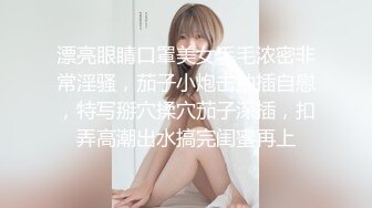 漂亮眼睛口罩美女毛毛浓密非常淫骚，茄子小炮击抽插自慰，特写掰穴揉穴茄子深插，扣弄高潮出水搞完闺蜜再上